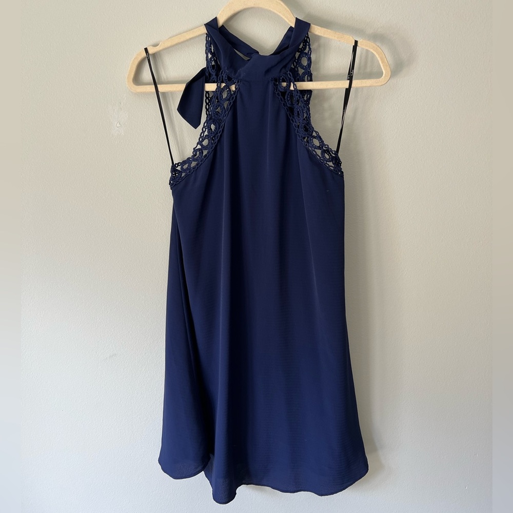 Lulus navy halter dress